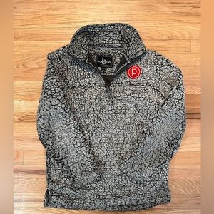 Oversized Pure Barre Sherpa half zip Size Small